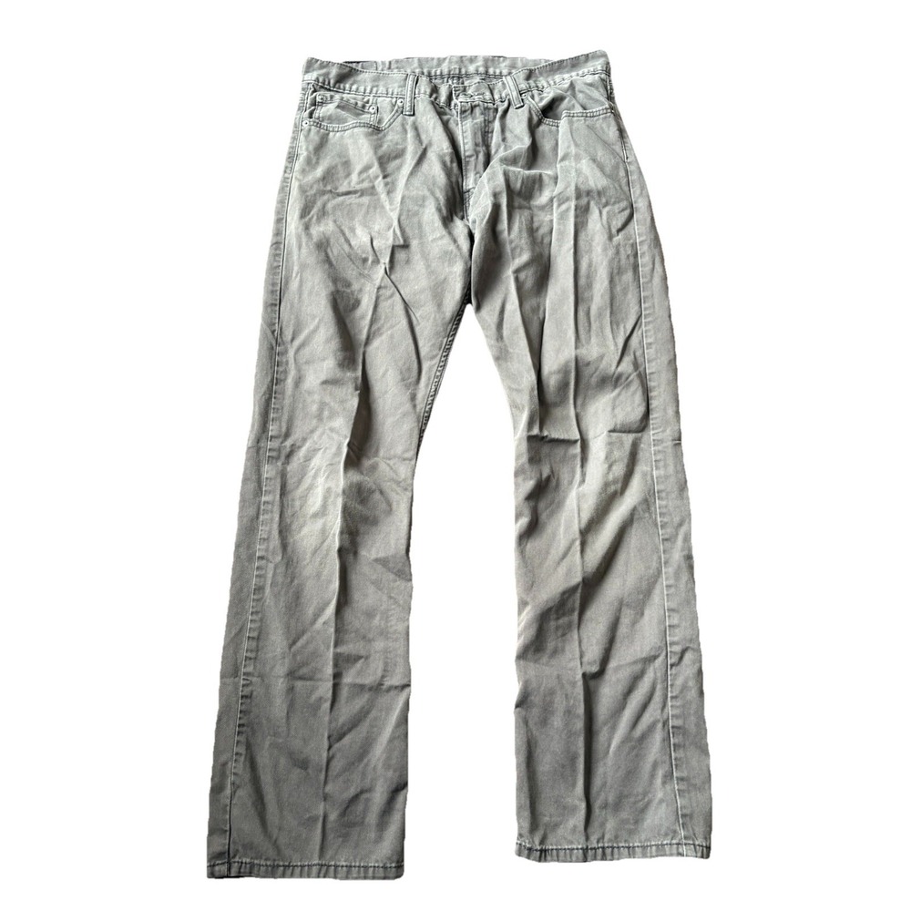 Levis 514 Jeans Mens 36x32 Gray Charcoal Wash Regular Fit Straight Pants